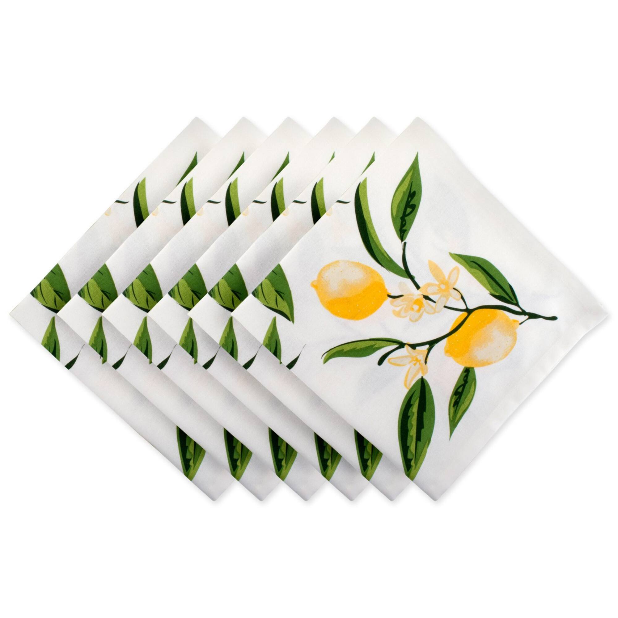 DII® Lemon Bliss Print Napkin, 6ct.